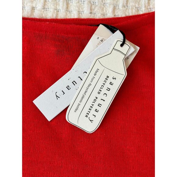 NEW‎ Anthropologie Sanctuary Sweater Long Sleeve Asymmetrical Knit Top Red SMALL - Picture 9 of 9